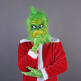 Christmas Adult Grinch Luxury Santa Costume with Mask cosplay suit - BFJ Cosmart