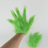 Funny Grinch Stole Christmas Latex Mask Gloves XMAS Costume Adult Party Mask Grinch Cosplay Carnival Face Masks - BFJ Cosmart