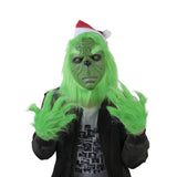 Funny Grinch Stole Christmas Latex Mask Gloves XMAS Costume Adult Party Mask Grinch Cosplay Carnival Face Masks - BFJ Cosmart