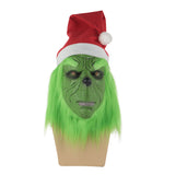 Funny Grinch Stole Christmas Latex Mask Gloves XMAS Costume Adult Party Mask Grinch Cosplay Carnival Face Masks - BFJ Cosmart