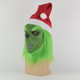 Funny Grinch Stole Christmas Latex Mask Gloves XMAS Costume Adult Party Mask Grinch Cosplay Carnival Face Masks - BFJ Cosmart