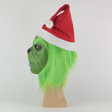 Funny Grinch Stole Christmas Latex Mask Gloves XMAS Costume Adult Party Mask Grinch Cosplay Carnival Face Masks - BFJ Cosmart