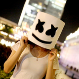 LED Marshmallow DJ Mask Full Head Helmet Cosplay Party Bar Music Prop Halloween - BFJ Cosmart