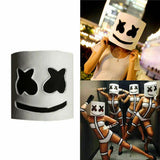 LED Marshmallow DJ Mask Full Head Helmet Cosplay Party Bar Music Prop Halloween - BFJ Cosmart