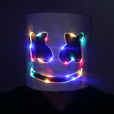LED Marshmallow DJ Mask Full Head Helmet Cosplay Party Bar Music Prop Halloween - BFJ Cosmart