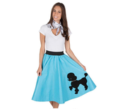 BFJFY Women Poodle Skirt With Musical Note Printed Scarf Costume - BFJ Cosmart