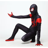 Spider-Man In de Spider-Vers Miles Morales Cosplay Kostuum Zentai Spiderman Patroon Bodysuit Pak jumpsuits - BFJ Cosmart