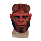 Superhero HellBoy Mask Cosplay Horror Red Demon Mask Halloween Latex Mask Prop - BFJ Cosmart