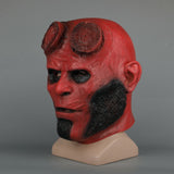 Superhero HellBoy Mask Cosplay Horror Red Demon Mask Halloween Latex Mask Prop - BFJ Cosmart