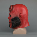 Superhero HellBoy Mask Cosplay Horror Red Demon Mask Halloween Latex Mask Prop - BFJ Cosmart