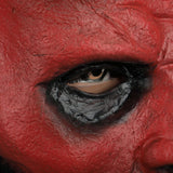 Superhero HellBoy Mask Cosplay Horror Red Demon Mask Halloween Latex Mask Prop - BFJ Cosmart
