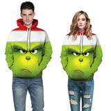 The Grinch hoodie Christmas Costume Halloween Cosplay Green Monkey 3D Digital Print Sweatshirt - BFJ Cosmart