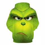 The Grinch hoodie Costume Cosplay Halloween Green Monkey 3D Digital Print Sweatshirt - BFJ Cosmart
