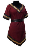 BFJFY Women Females Medieval V Collar Top Shirt Trumpet Gothic Renaissance Halloween Costume - BFJ Cosmart