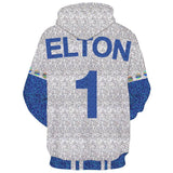 2019 Rocketman Elton John Dodgers Hoodie Zip Up Sweatshirt Jacket Cosplay Costume Men Women Cardigan - BFJ Cosmart