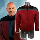 Star Trek The Next Generation Captain Picard Duty Uniform Jacket TNG Red Cosplay Costume Man Winter Coat Warm - BFJ Cosmart