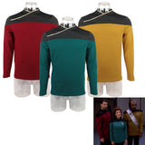 Star Trek TNG Captain Picard Red Uniform Top Jacket Voyager DS9 Yellow Cosplay Costumes Halloween Party Prop - BFJ Cosmart
