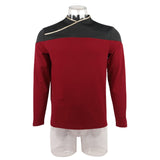 Star Trek TNG Captain Picard Red Uniform Top Jacket Voyager DS9 Yellow Cosplay Costumes Halloween Party Prop - BFJ Cosmart
