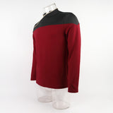 Star Trek TNG Captain Picard Red Uniform Top Jacket Voyager DS9 Yellow Cosplay Costumes Halloween Party Prop - BFJ Cosmart