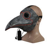 Steampunk Plague Bird Doctor Cosplay Mask Plague doctor Masks Latex LED Funny Event Holiday Halloween Party Costume Props - BFJ Cosmart