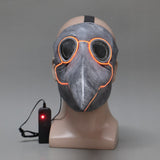 Steampunk Plague Bird Doctor Cosplay Mask Plague doctor Masks Latex LED Funny Event Holiday Halloween Party Costume Props - BFJ Cosmart