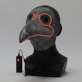 Steampunk Plague Bird Doctor Cosplay Mask Plague doctor Masks Latex LED Funny Event Holiday Halloween Party Costume Props - BFJ Cosmart