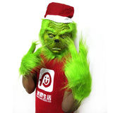 Funny Grinch Stole Christmas Latex Mask Gloves XMAS Costume Adult Party Mask Grinch Cosplay Carnival Face Masks - BFJ Cosmart