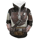 Star Wars The Mandalorian Hoodie Cosplay Costume Sweater Coat Jacket Pedro Pascal Mandalorian Soldier Warrior Star Wars Prop - BFJ Cosmart