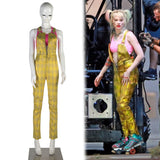 Birds of Prey Suicide Squad Harley Quinn Cosplay Costumes Joker Vest Jumpsuit Golden Yellow Romper Overalls Halloween Suit - BFJ Cosmart