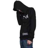 Hot Game Watch Dogs 2 Catcher Hoodies 100% Cotton Man Sweatshirts Black Cosplay Jackets Zipper Halloween Party - BFJ Cosmart