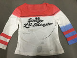 2016 Movie Cosplay Suicide Squad Harley Quinn Costume T Shirt Daddy's Lil Monster T-Shirt Joker Cosplay Costumes Full Set - BFJ Cosmart