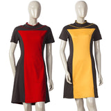 Star Trek Dress The Next Generation Women's Skant Uniform Costume Star Trek Yellow Dress With Badge Free Halloween Party - BFJ Cosmart