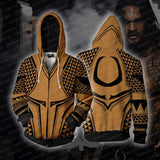 Marvel Movie Aquaman Hoodie Sweater Jacket Cosplay Costume for Man Adult Superhero Dressed Halloween Party Prop - BFJ Cosmart