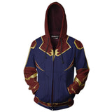 Captain Marvel Cosplay Costume Carol Danvers 2019 Superhero Hoodie Halloween Costumes Ms. Marvel Jacket Cosplay - BFJ Cosmart