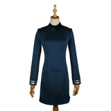 New Star Trek Discovery Season 2 Starfleet Commander Female Blue Uniform Dress Badge Costumes Woman Adult Cosplay Costume - BFJ Cosmart