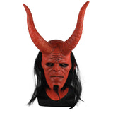 New Movie Hellboy: Rise of the Blood Queen Mask Ox Horn Mask Right Hand Cosplay Gloves Armor Latex Hand Gauntlet Party Halloween - BFJ Cosmart