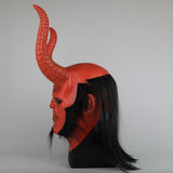 New Movie Hellboy: Rise of the Blood Queen Mask Ox Horn Mask Right Hand Cosplay Gloves Armor Latex Hand Gauntlet Party Halloween - BFJ Cosmart