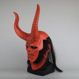 New Movie Hellboy: Rise of the Blood Queen Mask Ox Horn Mask Right Hand Cosplay Gloves Armor Latex Hand Gauntlet Party Halloween - BFJ Cosmart