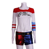 2016 Movie Cosplay Suicide Squad Harley Quinn Costume T Shirt Daddy's Lil Monster T-Shirt Joker Cosplay Costumes Full Set - BFJ Cosmart