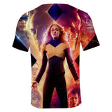 2019 Cosplay Costume X-Men: Dark Phoenix T-shirt Tops Men's Women's Jean Grey Shirts Tee for Adults Women Men Halloween Party - BFJ Cosmart