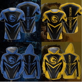 Mortal Kombat X Sub-Zero Scorpion T-shirt Cosplay Costume Men Women Zip-up Hoodies Sweatshirts Mortal Kombat Hoodies Jackets - BFJ Cosmart