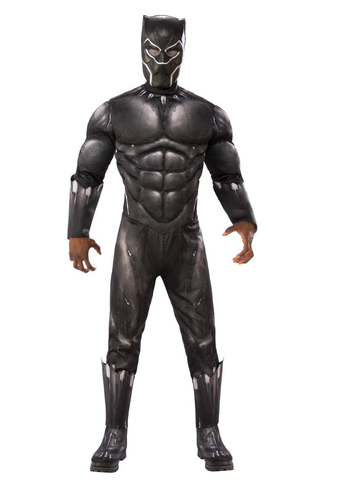 Black Panther Costumes, Cosplay Outfit, Claws Gloves, LED Helmet and Figure Toys