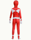 Mighty Morphin Power Rangers Jumpsuit Cosplay Costume Halloween Carnival Dress Up Outfits