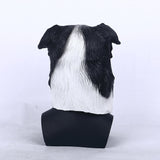 Border Collie Dog Latex Animal Mask Halloween Masquerade Fancy Dress Party Mask Cosplay Prop