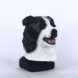 Border Collie Dog Latex Animal Mask Halloween Masquerade Fancy Dress Party Mask Cosplay Prop