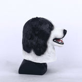 Border Collie Dog Latex Animal Mask Halloween Masquerade Fancy Dress Party Mask Cosplay Prop