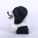 Border Collie Dog Latex Animal Mask Halloween Masquerade Fancy Dress Party Mask Cosplay Prop