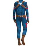 Captain America Jumpsuit Cosplay Costume Halloween Carnival Dress Up Outfits