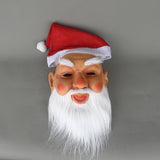 Christmas Santa Claus Mask With Beard Masquerade Dress Up Party Cosplay Prop