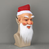 Christmas Santa Claus Mask With Beard Masquerade Dress Up Party Cosplay Prop